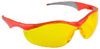 Очки защитные «Зубр Мастер» желтые, поликарбонатная монолинза с мягкими двухкомпонентными дужками